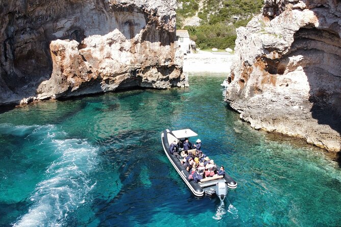 Blue Cave & 6 Islands Speedboat Tour From Split or Podstrana - Vis Limestone Caves (quick hit) and Stiniva Cove (the snorkeling payoff)