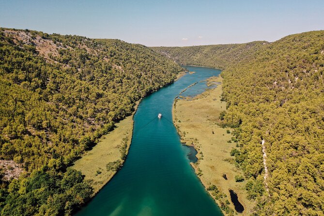 From Split: Krka Waterfalls Tour, Boat Cruise & Swimming - Skradin Town Break: Fortress Views, River-to-Sea Energy, and Swimming