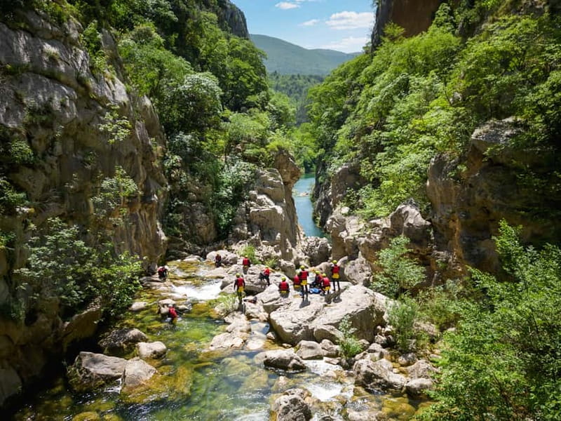 From Split/Šestanovac: Canyoning on Cetina River - The Real Action: 15-Min Descent, a Nearly 3 km Trek, and a Guided 3 Hours