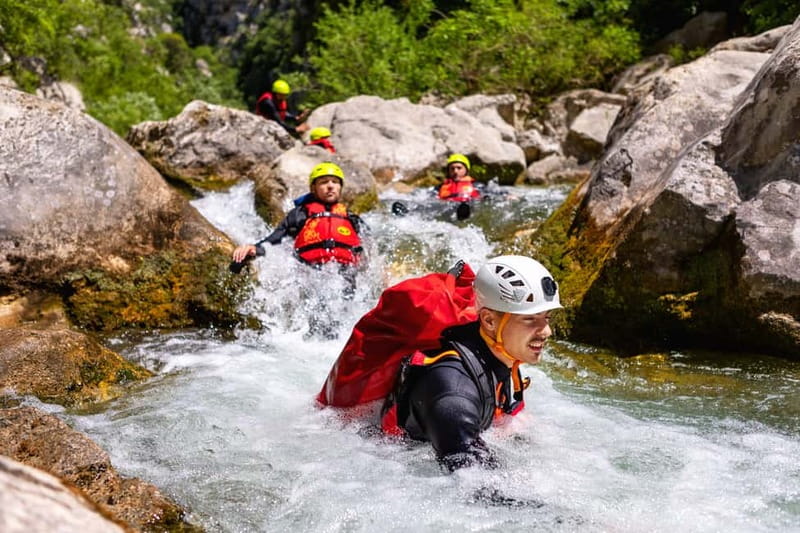 From Split/Šestanovac: Canyoning on Cetina River - Gear Up Fast: Wetsuit, Helmet, Life Jacket, and Shoe Rules