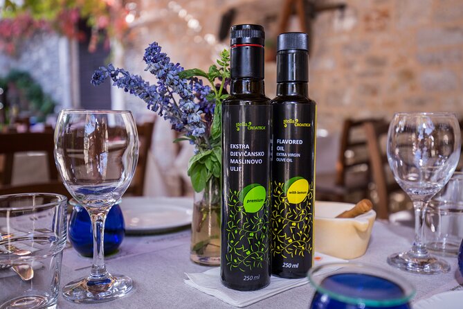 Olive museum Klis with educational olive oil tasting - Sampling artisan specialties and testing natural cosmetics in the concept store