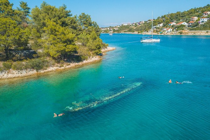 Private Boat tour to the Blue Lagoon & Solta - Swim, Snorkel, Tan and Relax! - Stop 4: Necujam and Shipwreck Snorkeling Without the Rush