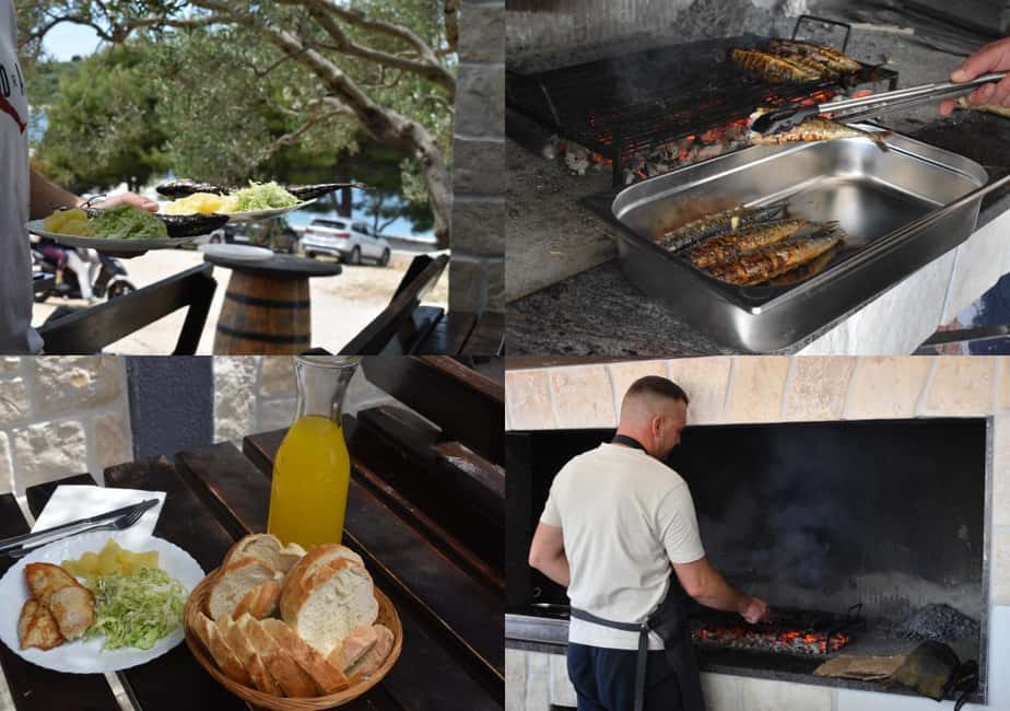 Split: Blue Lagoon, 3Islands, Boat Trip, Mediterranean lunch - Čiovo lunch and beach time: the Dalmatian BBQ rhythm