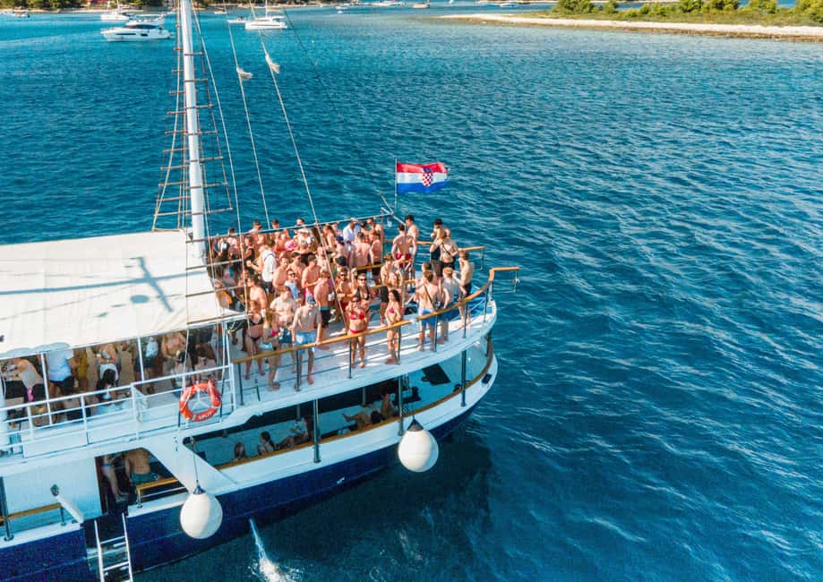 Split: Blue Lagoon Boat Party with Slide, Dj and After Party - Music, Animators, and the Boat-Deck Dance Floor