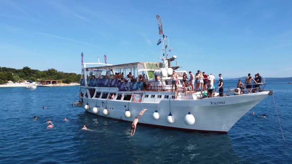 Split: Captain’s Boat Party – Blue Lagoon, DJ & Free Shots - Blue Lagoon Swim Stop: One Hour, Big Payoff