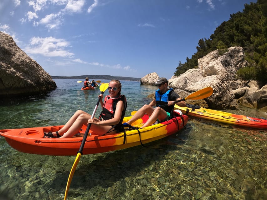 Split: Guided Sea Kayaking Tour with Snorkeling - Bene Beach start: safety briefing, practice moves, then you’re gone