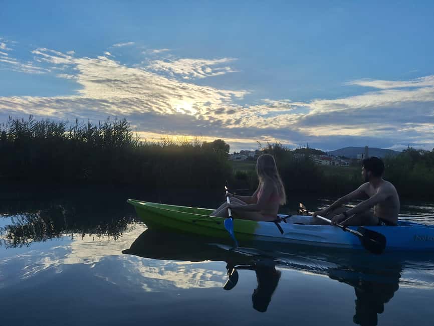 Split: Sunset Guided Kayaking Tour - Paddling route at Stobreč: river first, then open sea