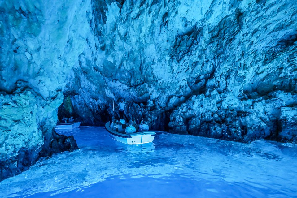 Split/Trogir: Blue Cave, Mamma Mia, Hvar and 5 Island Tour - Stiniva Cove swim: short, scenic, and timed for best light