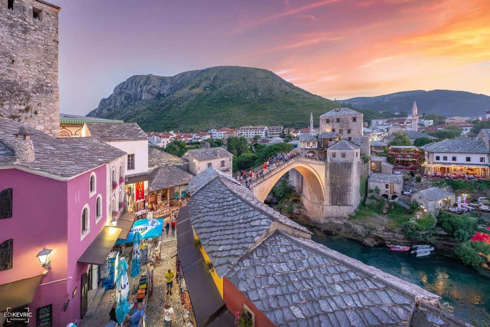 Split/Trogir: Mostar and Medjugorje Tour with Wine Tasting - Mostar’s guided route: Old Bridge, mosque, bazaar, and the Ancient House Museum