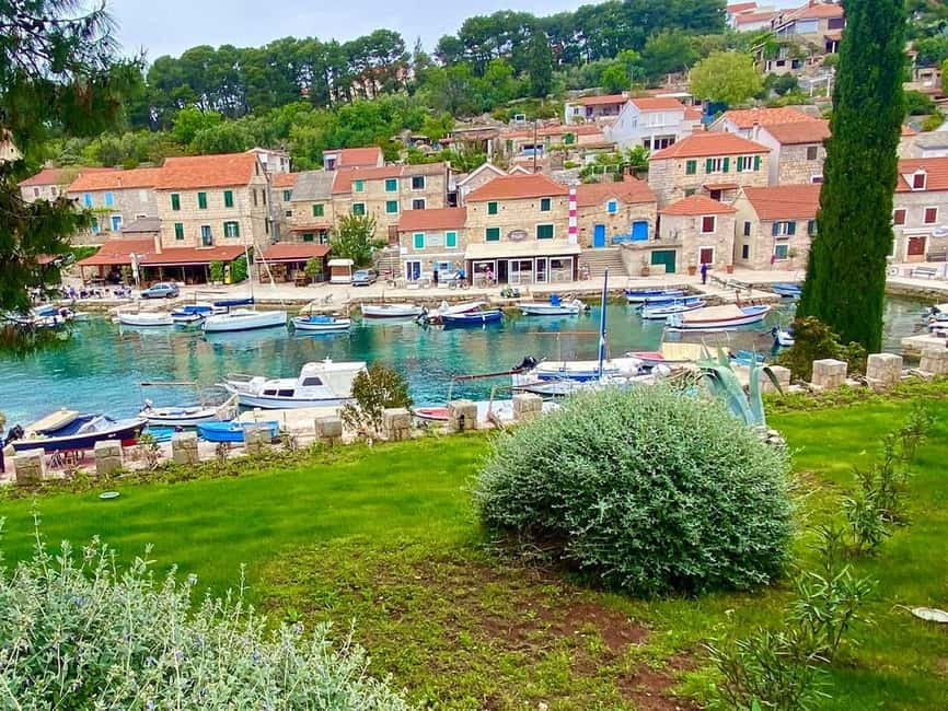 Trogir: Blue Lagoon, Maslinica, and Solinska Bay Boat Tour - Maslinica village and its castle: the old-stone pause