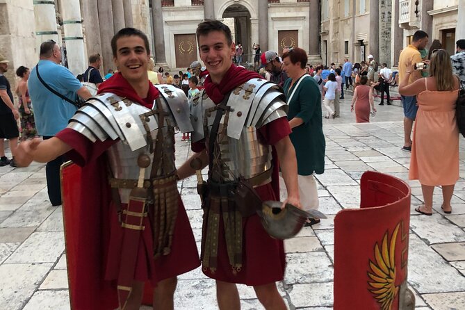 Walking Tour of Split and Diocletian's Palace - Riva Harbor and the bronze model: see Split’s waterfront story